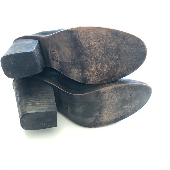 Free People Marquis Black Block Heel Ankle Boots Size 39 - Picture 16 of 16